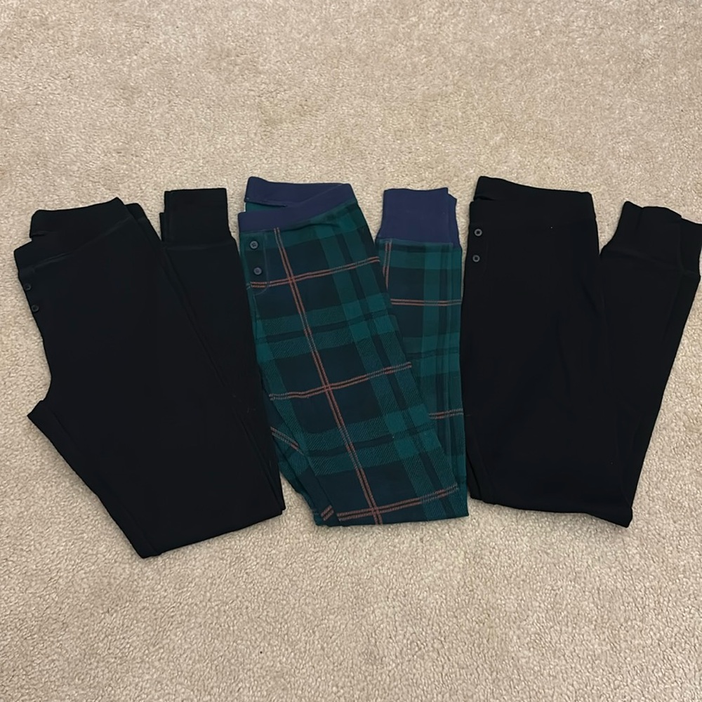 Bundle of 3 Old Navy PJs Women’s High-Waisted Waffle Pajama Leggings - Size XS